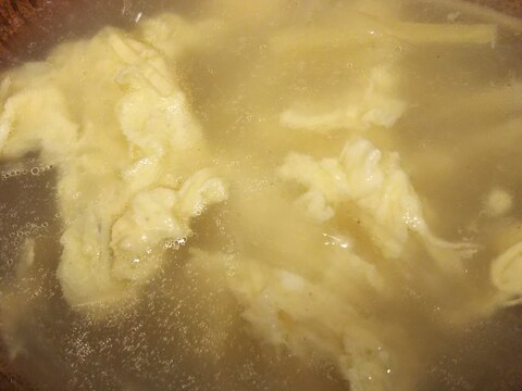 たけのこと卵の春雨の中華スープ